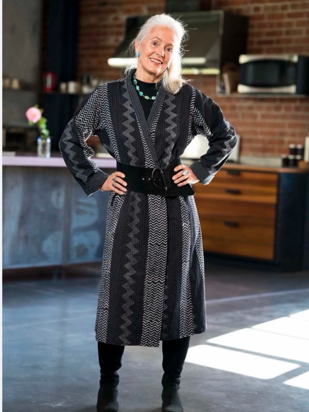 Yaza reversible long cotton jacket S/M